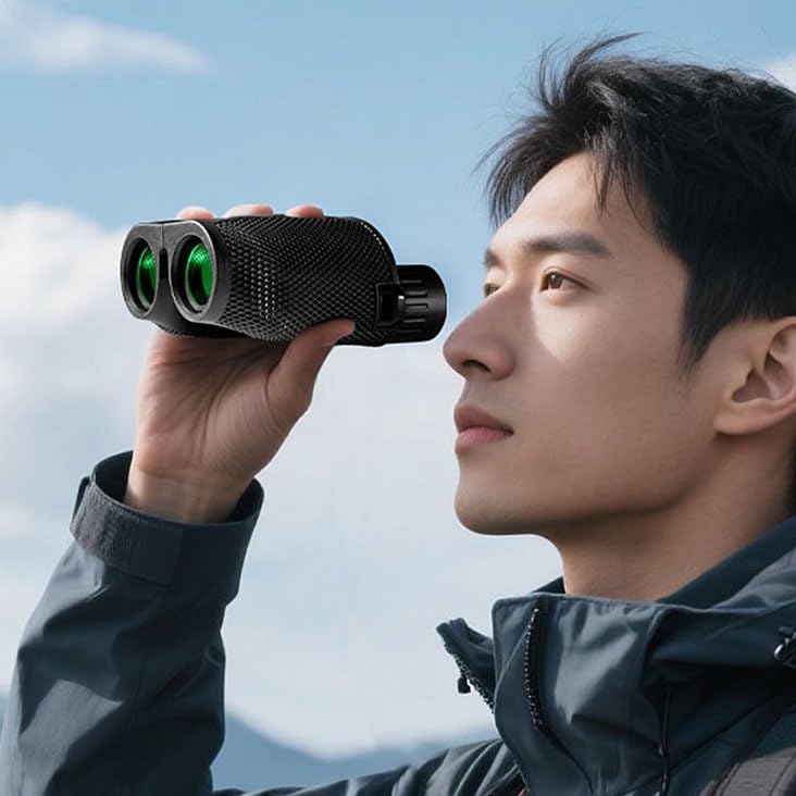 Revteds 10x25CF Matte Black Deluxe Binoculars for Concert and Opera, 10x Magnification