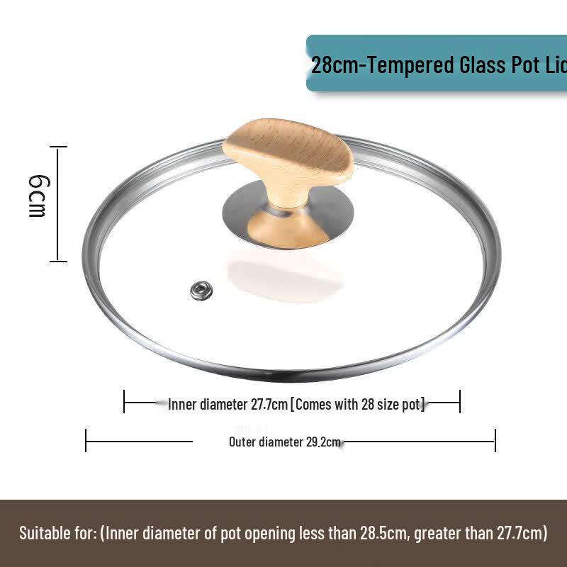 Qiwei Glass & Stainless Steel Universal Pot Lid