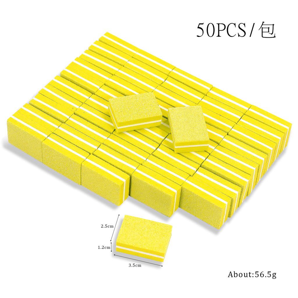 50pcs Double Sided Mini Nail File Block Sanding Polishing Nail Care Tools Nail Care Filesanding Polishing Nail File