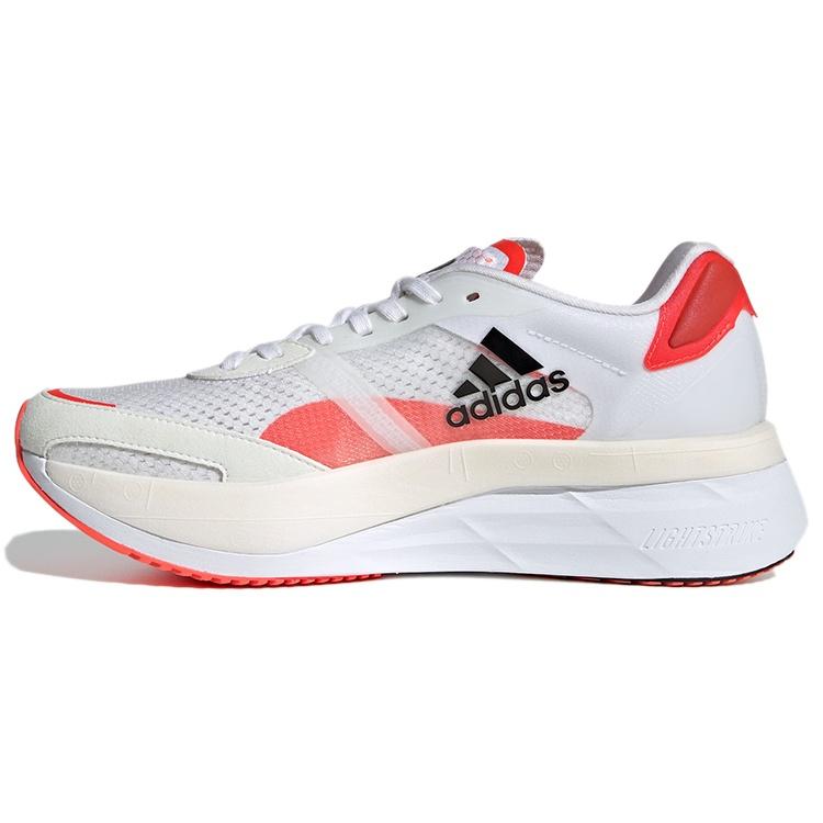 (WMNS) adidas Adizero Boston 10 White Solar Red Women s FY4080 EU 36