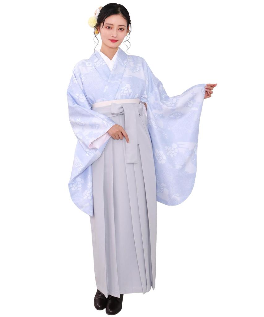 Hakama Two Shaku Sleeve Plain Graduation 4 Piece Set Hakama Lower Gorgeous Shimotsuki Peony Hakama [KYOETSU] Set, Kimono, Hakama, Ceremony, (Kimono,