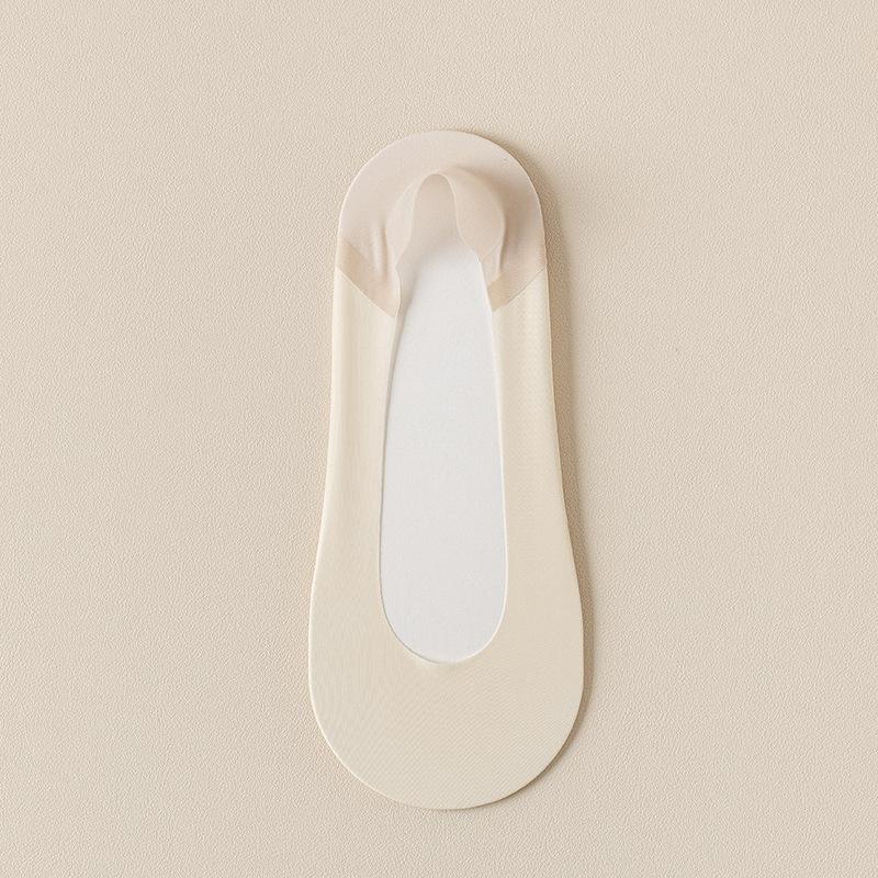 

Женские носки-лодочки из ледяного шелка, летние хлопковые подошвы, дышащие, не скользящие, противоскользящие, тонкие, невидимые короткие носки с низким вырезом 1 pair серый/фиолетовый