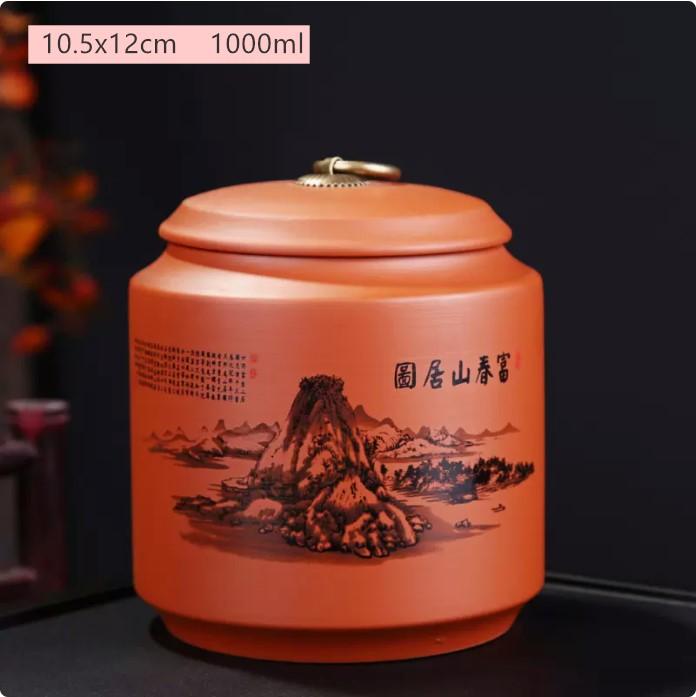 Antique Purple Clay Tea Caddy Nut Coffee Moisture-proof Jars Spice Airtight Container Home Storage Cans Kitchen Accessories