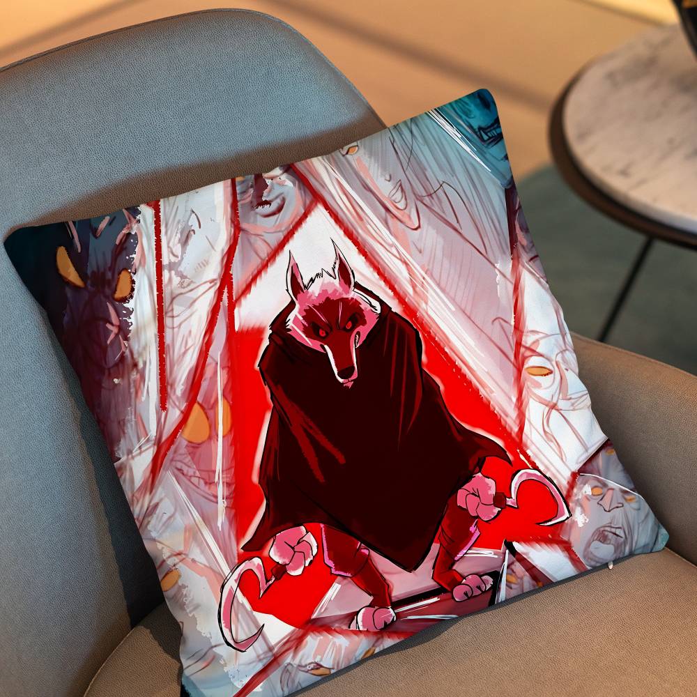 Death The Big Bad Wolf Puss In Boots Cushion Cover Suitable For Sofa Car Bedroom Office Cushions Decorative Pillow Case