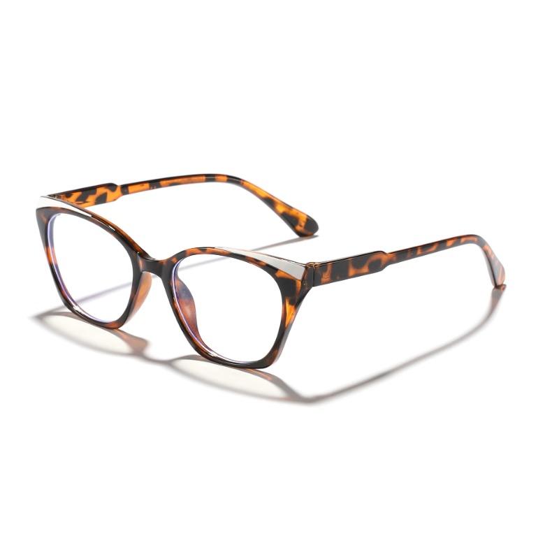 Fashion Cat's Eye Collide Color Anti Blue Light Glasses Men Women Retro PC Frame Outdoor Travel Party Eyeglasses