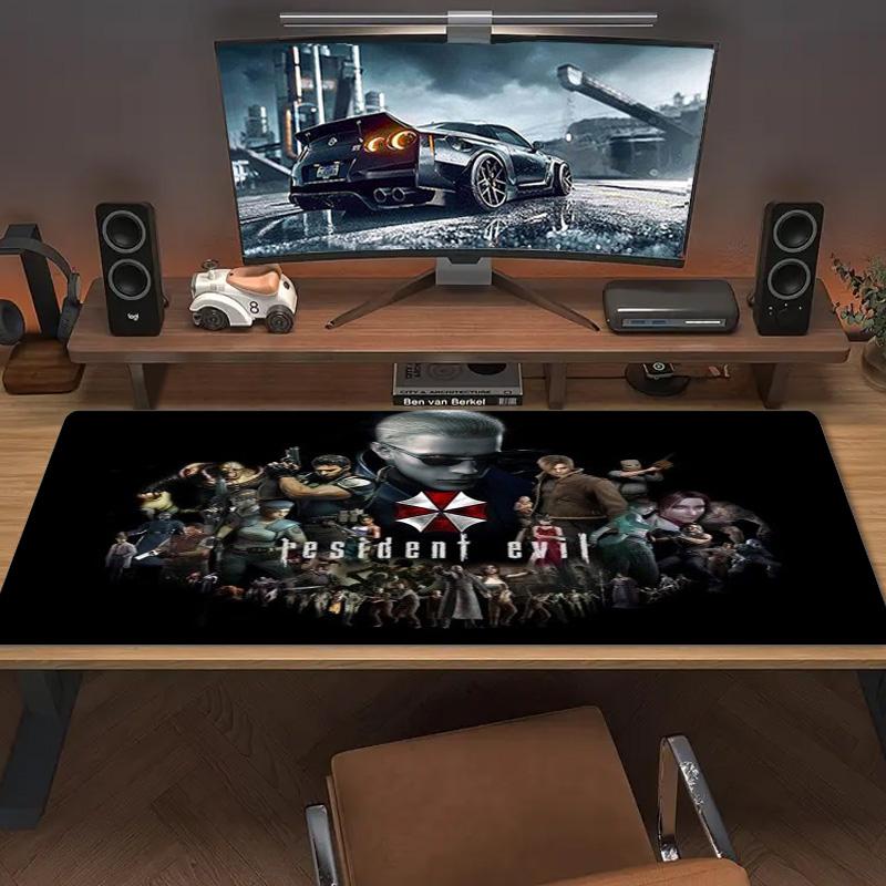 Evil Zombie Game Color Mouse Pad Large Gaming Table Cushion Non-slip Laptop Tablet Big Mousepad XXL Mat Mini PC Playmat With Lock edge