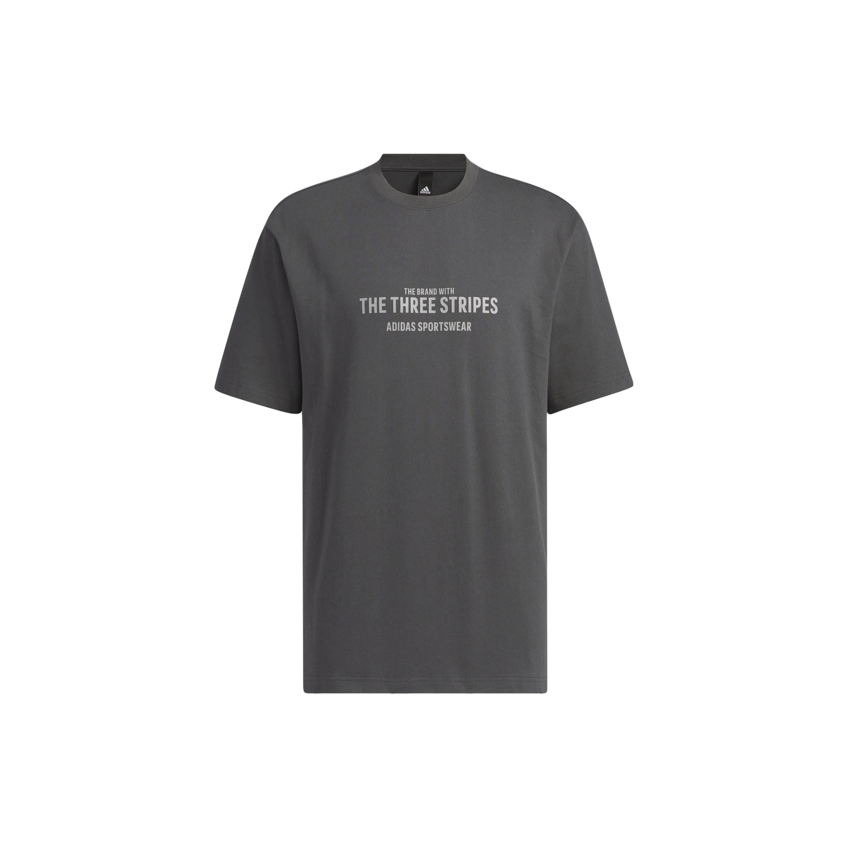 Мужская однотонная темно-серая футболка Adidas IP3931 XL