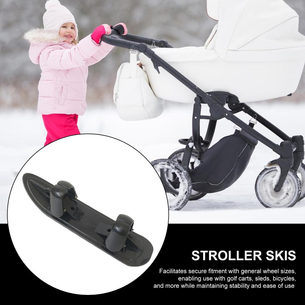 Roller Ski Schlitten 2 in 1 Schnee Roller Kinderwagen Rad Ski Schlitten Gleiter Snowboards zum Radfahren Fahrrad Joggen Sport Outdoor Wege