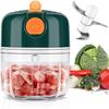 Elektrischer Mini-Häcksler, wiederaufladbare Knoblauchmühle, grün, 250 ml