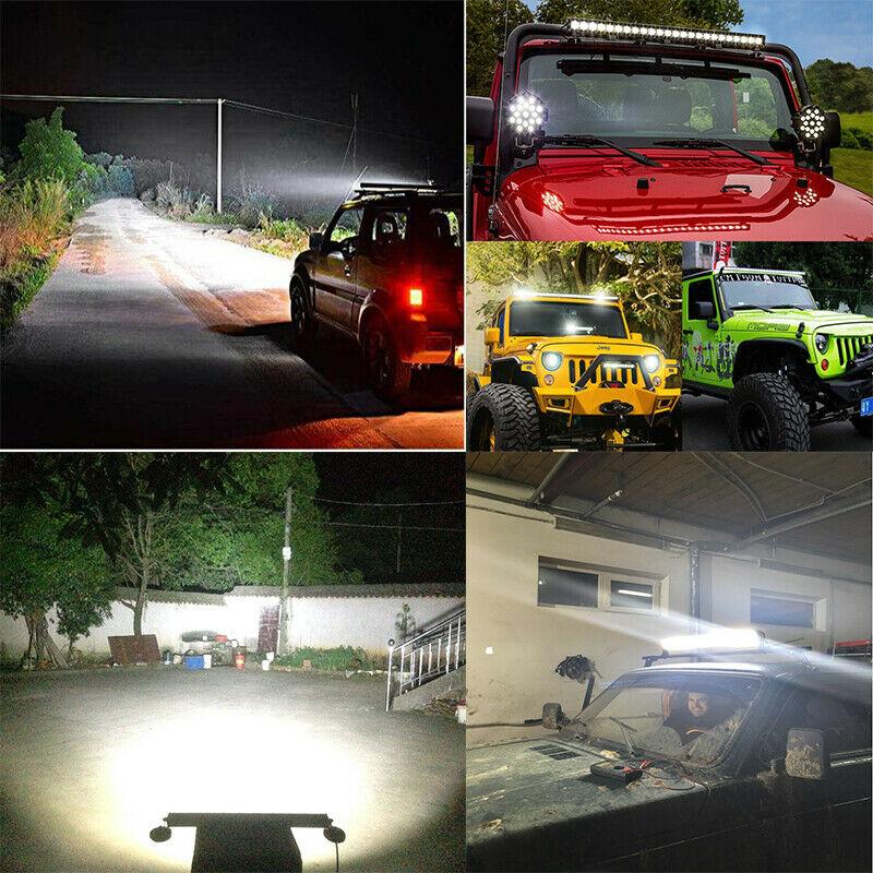 Single Row LED Light Bar 12/20/32 Inch Spot/Flood Combo Beam New IP68 Waterproof 6500K Color Led Work Lights Driving Lamp for Car ATV Truck Neon