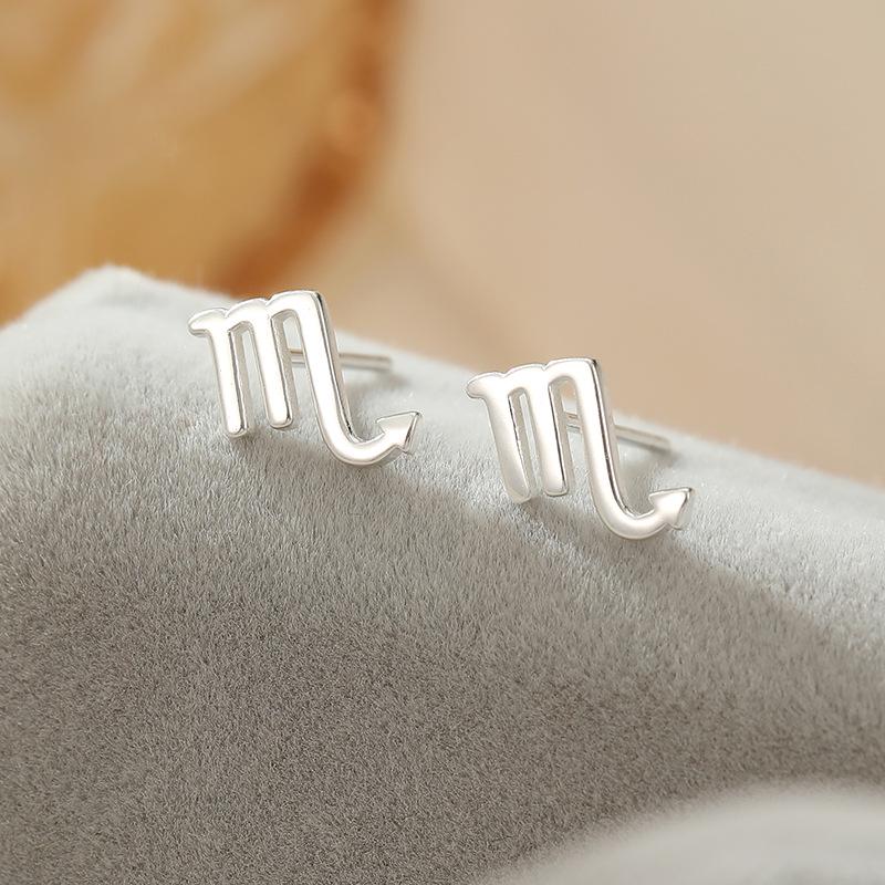 Banyan Tree S925 Silver Zodiac Earrings - Elegant Luxury Design for Women.