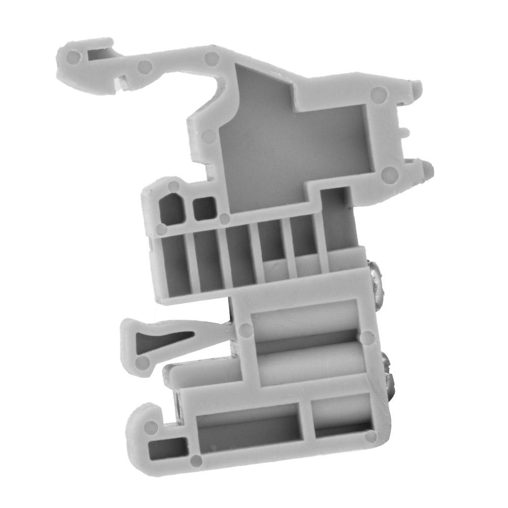 50pcs 35mm DIN Rail Terminal Block End Stopper Mounting Clips Gray (Model 12)