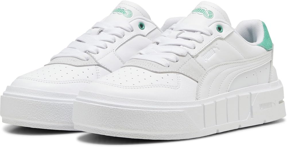 PUMA CALI Court Match 2024 Frost Size Women's Sneakers, 393094, Fall/Winter Colorway, White/Jade (08), 22.5cm