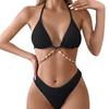 Women's Sexy Two Piece Bikini Set Chain String Swimsuit
