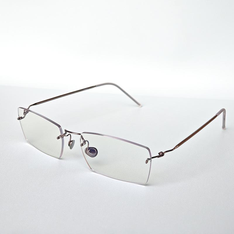 Rimless Titanium Alloy Luxury Glasses - Unisex Retro Light Frame