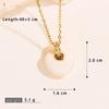 Elegant Heart Pendant Necklace: Japanese-Korean Enamel Glaze Clavicle Chain for Women