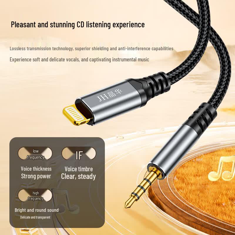 Jinghua Lightning to 3.5mm Audio AUX Cable
