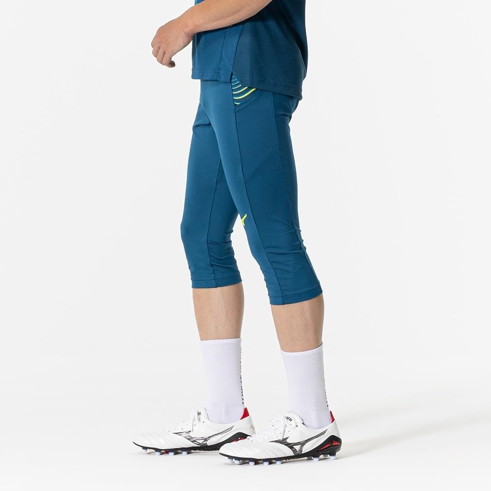 Soccer Training Pants, 3/4 Length, Slim Fit, Unisex, P2MDB037, Deep Emerald, Size L