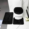 3-teiliges Badezimmermatten-Set für Badezimmer, Seide, Batikmuster, weicher, rutschfester Teppich, Duschteppiche, Toilettendeckelbezug, Fußmatten für den Flur