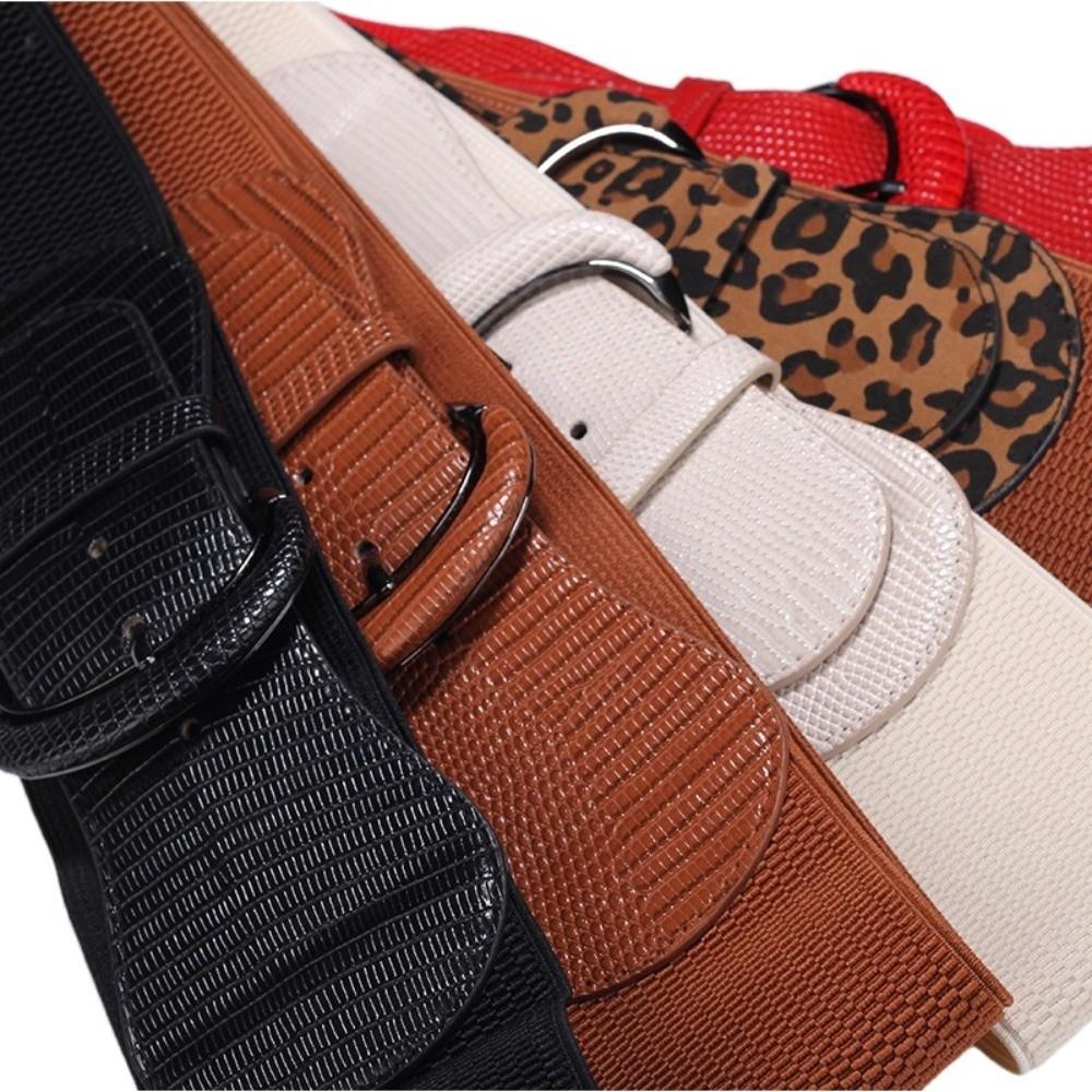 Cloth Stretchy Cummerbunds Leopard Print Wide Waist Belt Slimming Female Waistband Dress