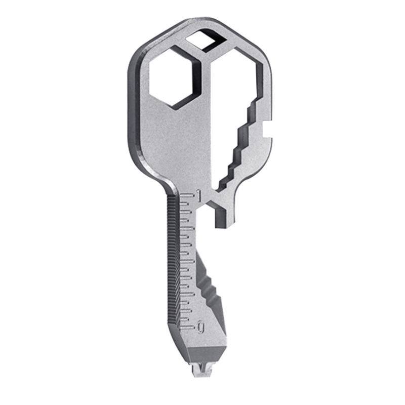 Stainless Steel Multi-Functional Keychain for Outdoor Camping and Survival