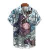 1116 Cool Cute Shark 1D Print Pattern Men's Shirt Street Casual Men's Shirt