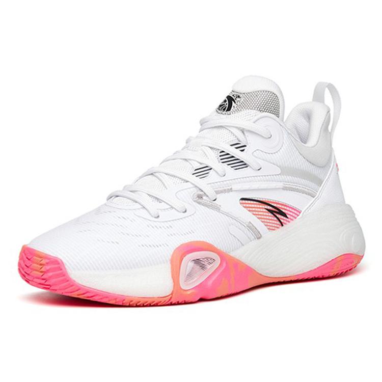 New Anta Basketball Collection Feather Low Top Performance Basketball Shoes Men's White Gray 112211602Q-2