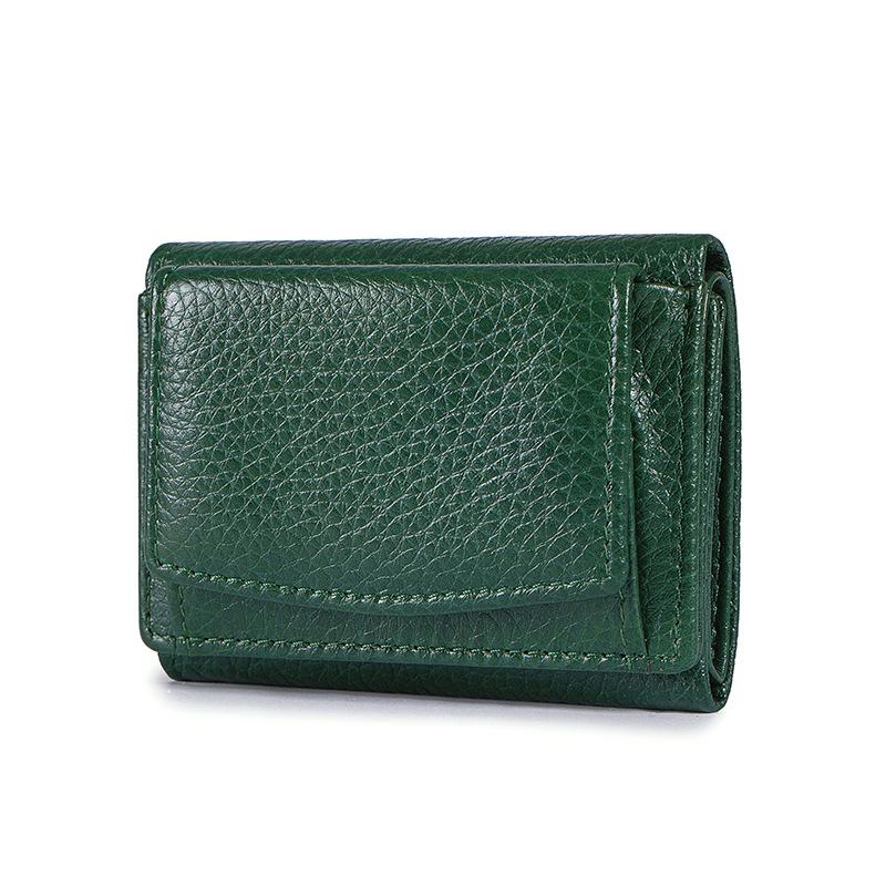 Damski portfel trójdzielny z prawdziwej skóry RFID w stylu japońskim i portmonetka na monety