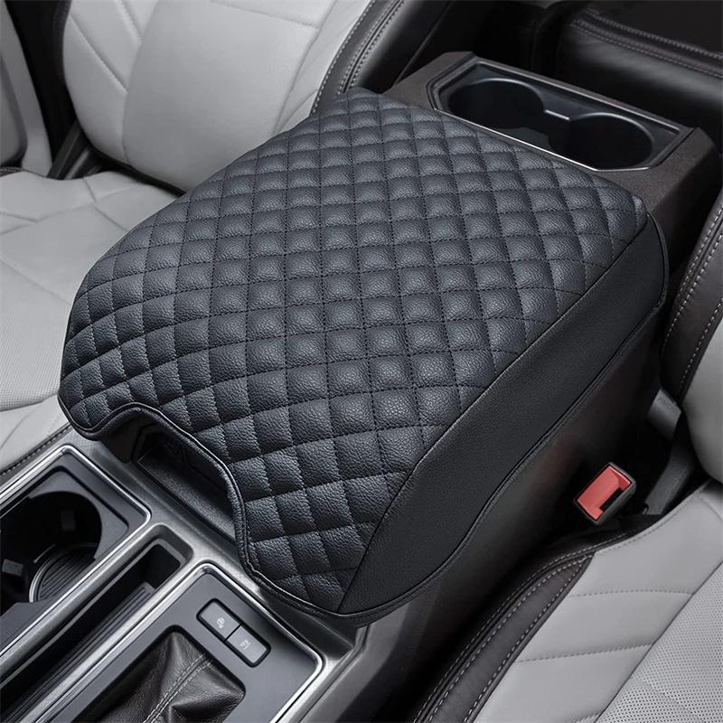 PU Leather Car Armrest Cushion Center Console Cover For Ford F150 2015-,F250 F350 F450 2017-,Expedition 2018-