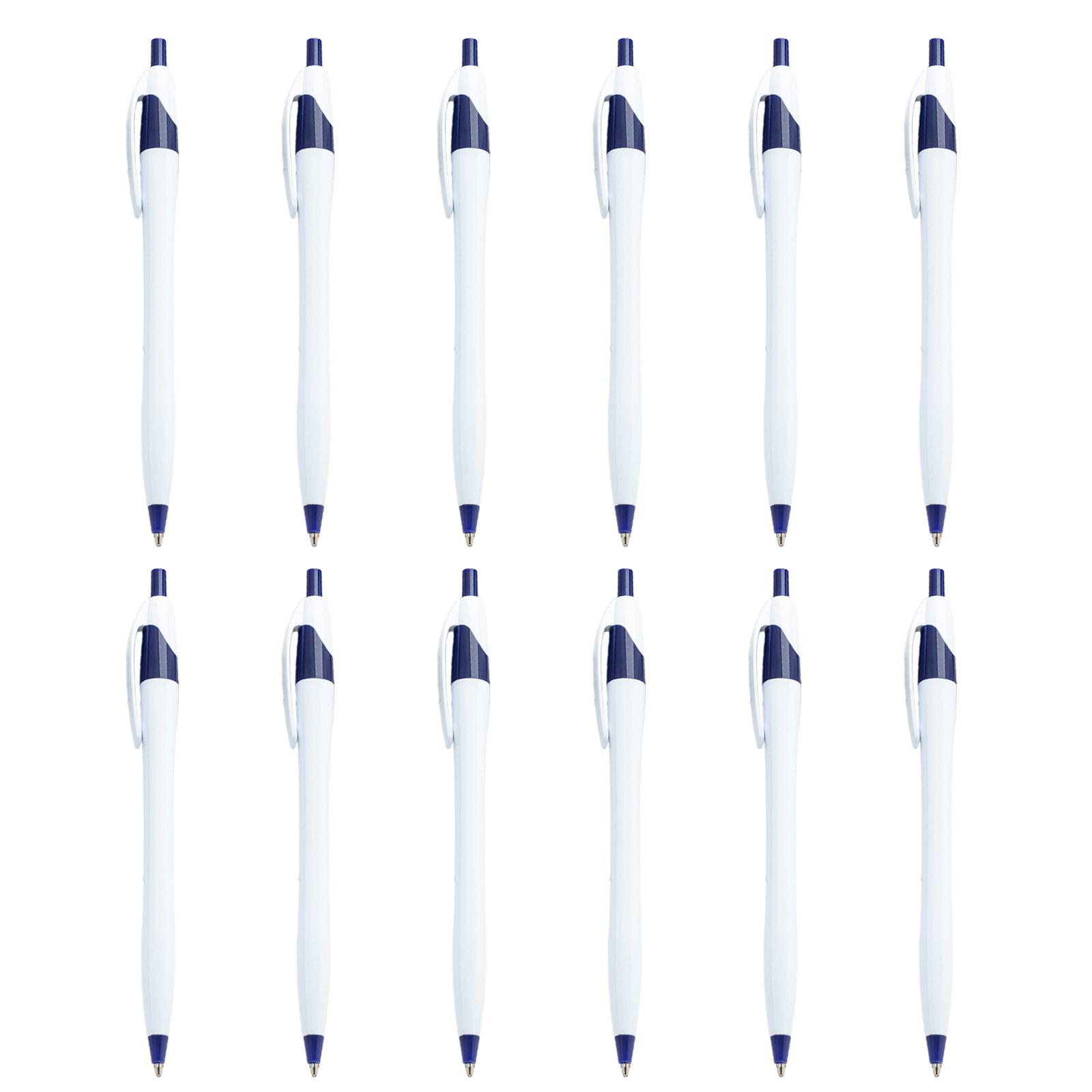 

12 шт. выдвижная шариковая ручка с зажимом для ручки, офисная ручка для подписи, ручка для подписи, гладкая для письма на стойке регистрации отеля