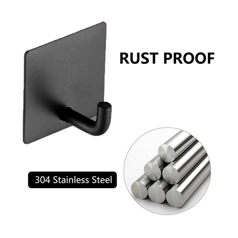 

1/2/4/6 шт. Крючок из нержавеющей стали, Самоклеящиеся крючки для полотенец и одежды, Настенная вешалка для ключей, полотенец, сумок, чашек, шляп 1pc
