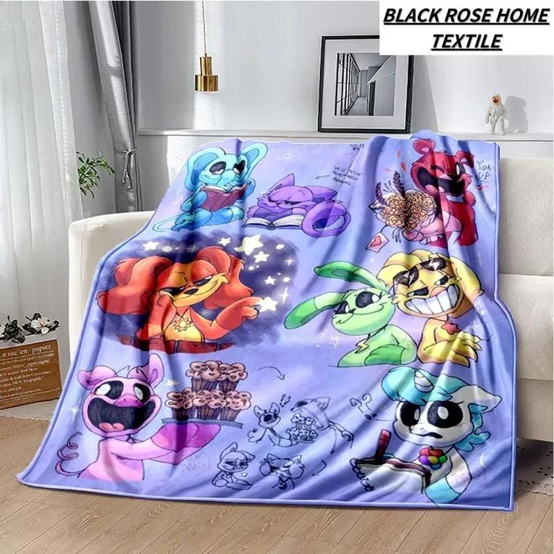 Fashion Art Print Cartoon Anime S-smiling critters Blanket Outdoor Car Travel Portable Camping Warm Cover Blanket Birthday Gift