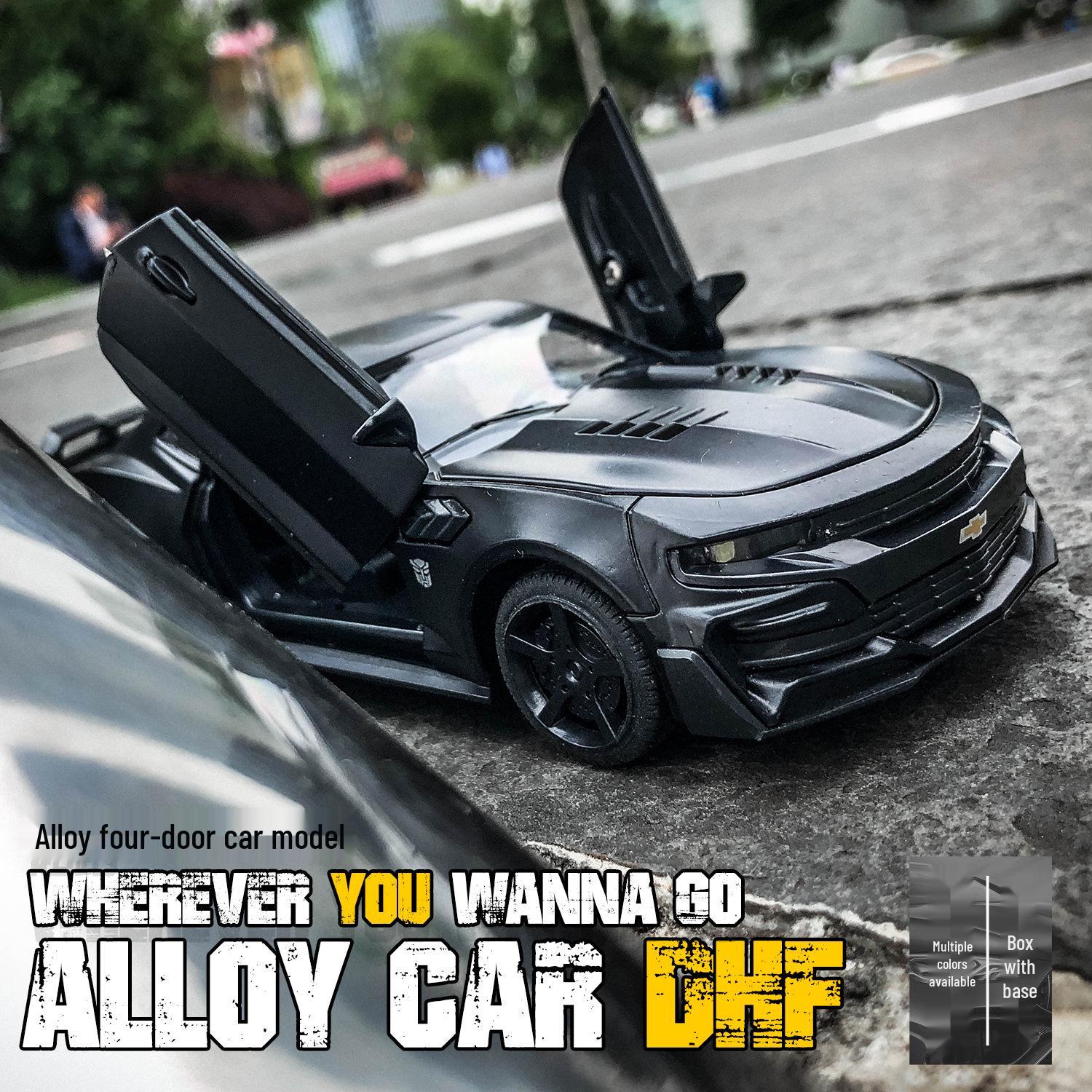 

1:32 Chevrolet Camaro Bumblebee Alloy Toy Car Ornament for Kids