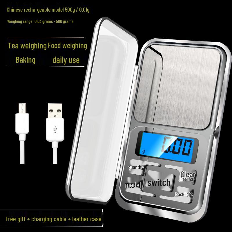 High-Precision Portable Kitchen Scale for Jewelry, Baking, Tea, Bird's Nest - Gram Weight Electronic Scale