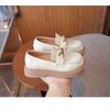 3-18 Years Old Children's Leather Shoes Beige Waterproof Non-slip Boys Girls Single Shoes Black Hundred Non-slip Kids Loafers