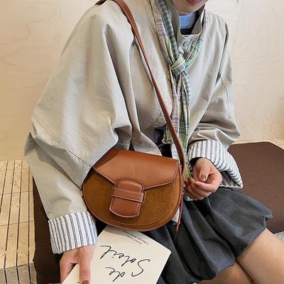 Retro Messenger Bag Women's Autumn and Winter New Trendy Fashion Saddle Bag High-end Simple Shoulder Bag