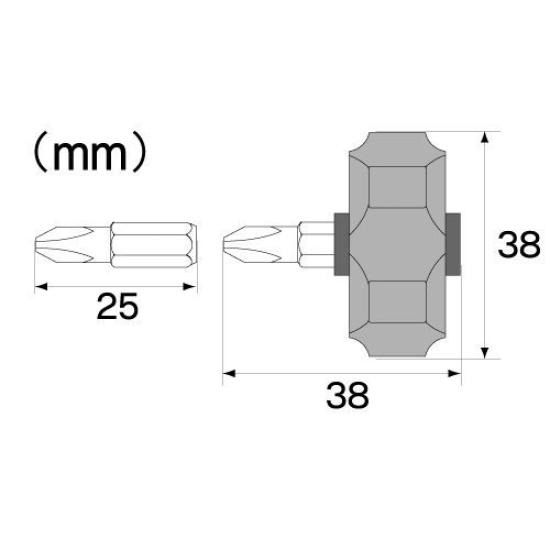 Engineer Petit Ratchet Ratchet Driver Stubby +No.2 DR-54