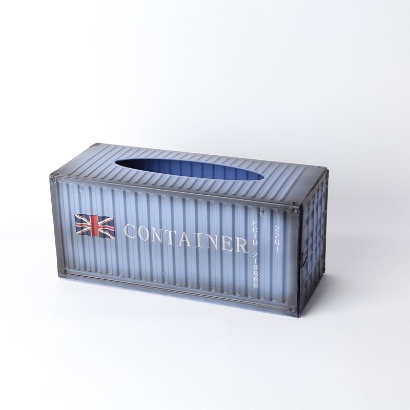 Container Tissue Box Versandbehälter Modell Kreative Lagerung Serviettenhalter Desktop Storage Serviettenbox Mode Dekoration
