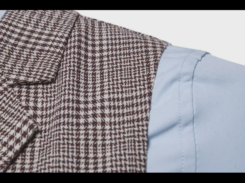 British Gentleman Plaid Waistcoat - Single-Breasted Business Vest for Men