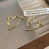 Design Sense Retro Metal Heart Earrings: Women's Summer French Style with a Hong Kong Twist - Light Luxury Ear Pins.