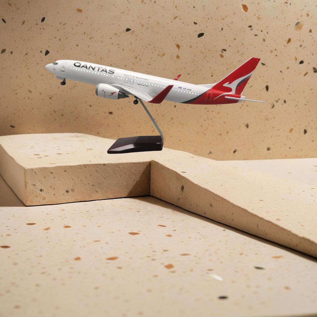 Scale 737 B737 47cm Australia Qantas Airlines Plane Model Resin Diecast Airplane Display Gifts Collection Aircraft Model Collect