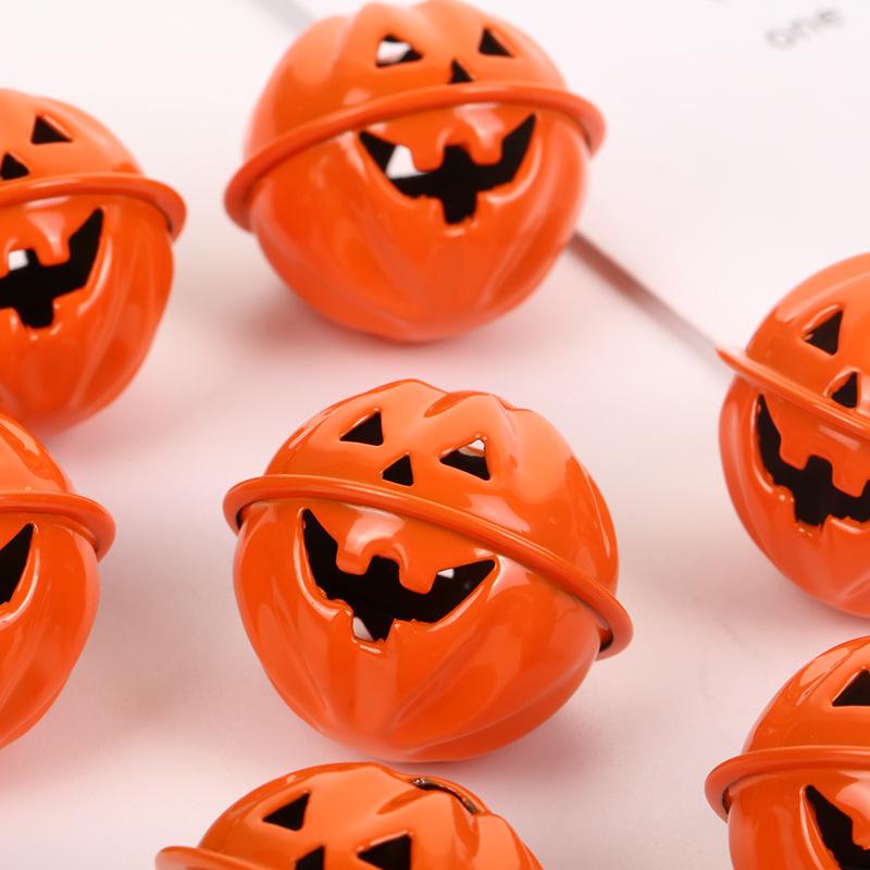 1pc Halloween Decoration Cute Colored Pumpkin Head Fun Ghost Face Bell Pendant Pet Keychain Pendant Fun Bell Handmade Jewelry