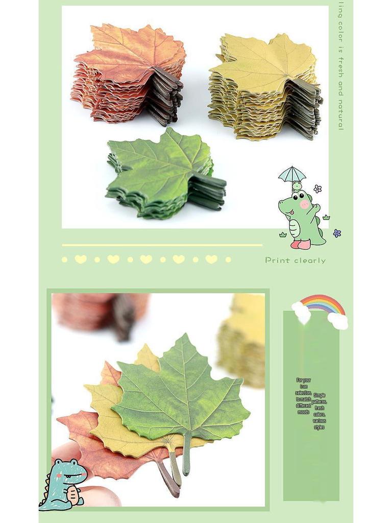 High-Value Maple Leaf Decorative Sticky Notes & Wall Stickers