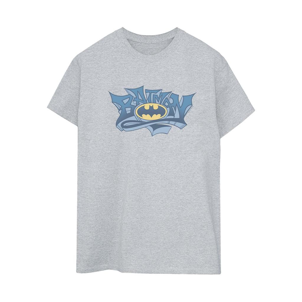 DC Comics Womens/Ladies Batman Graffiti Logo Cotton Boyfriend T-Shirt