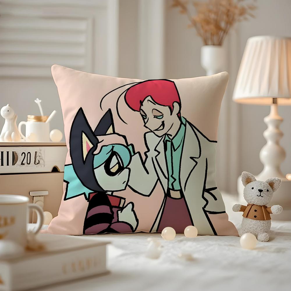 Аниме Психо-милашки Мими Наволочка Антипылевой клещ Наволочка Невидимая молния шелковистый короткий плюш Наволочка на диван 30X30cm