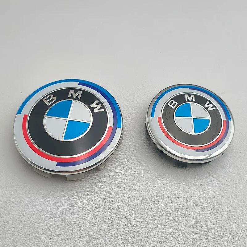 BMW 3D Emblem Center Caps Set of 4 Snap-on ABS Plastic Hub Covers 56mm/68mm for BMW SUV Sedan Auto Accessories