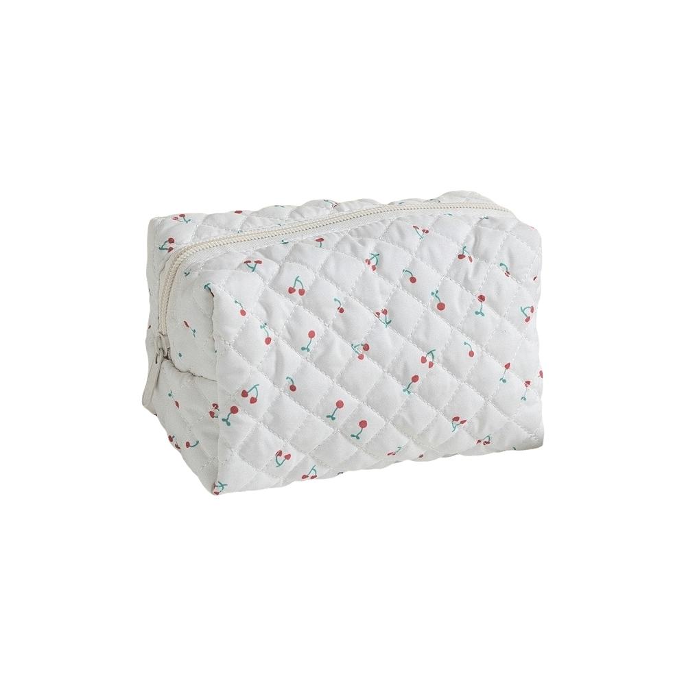 Large Capacity Cosmetic Bag Quilted Makeup Storage Bag Aesthetic Toiletry Bag Travel