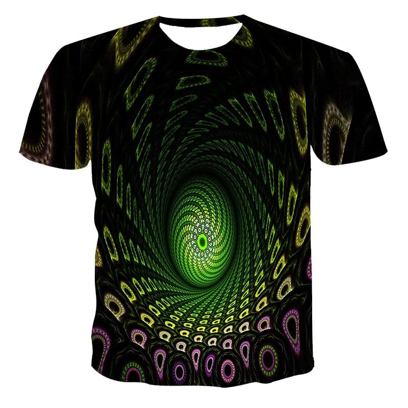 3d Abstract Printing T-shirt For Men And Children Summer Fashion Casual Personality Trend Hip Hop Breathable Thin Cool Top