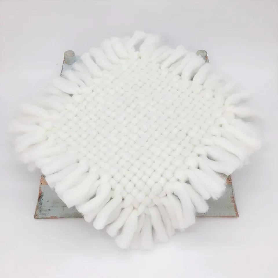 

Newborn Shooting Blankets Baby Photography Props Basket Stuffer Filler Tassel Blanket Photo Backdrop Studio Shooting Props білий