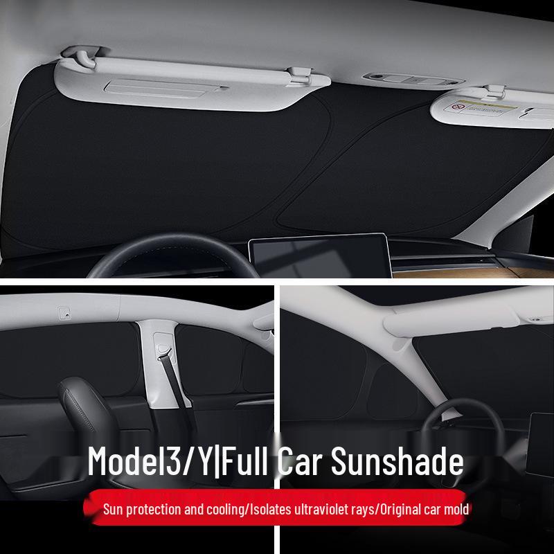Tesla Model 3/Y Full Blackout Side Window Sunshade - Light Blocking & Privacy